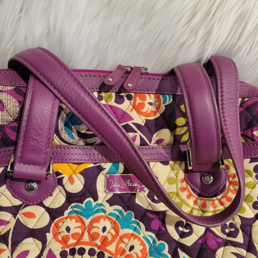 Vera Bradley “Plum Crazy” Satchel Bag - Picture 3 of 14